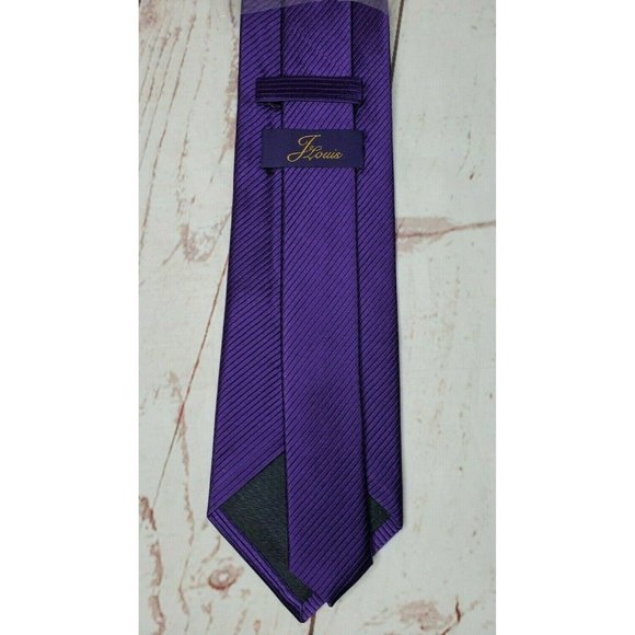 Rare Designer J Louis Embroidered Handmade %100 Silk Purple Tie - Picture 2 of 11